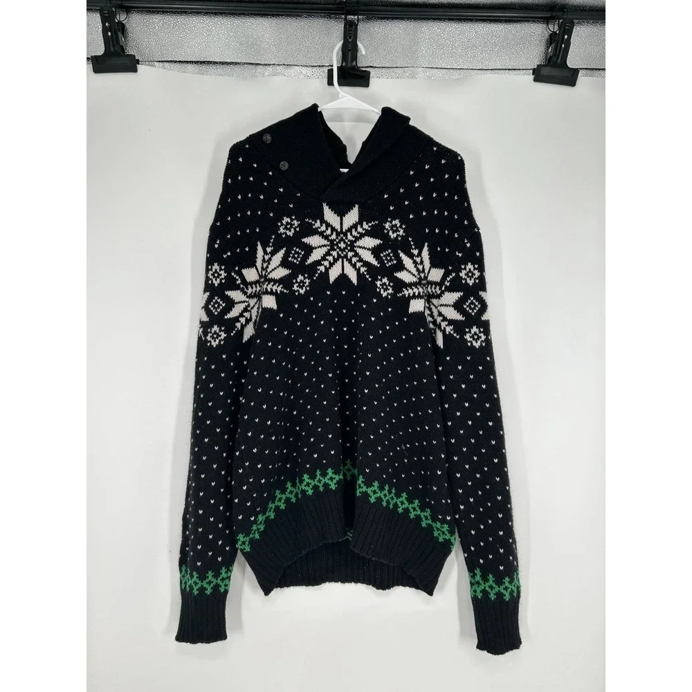 Polo Ralph Lauren Shawl Collar Sweater 2XL Snowflake‎ Pullover Cashmere Angora